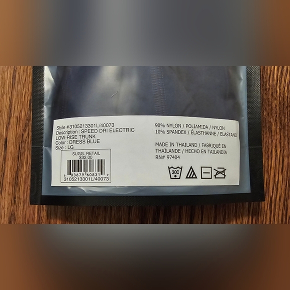 2xist Men's Speed Dri Electric Low-Rise Trunk Navy Blue Boxer Brief - Size Large - Picture 6 of 8